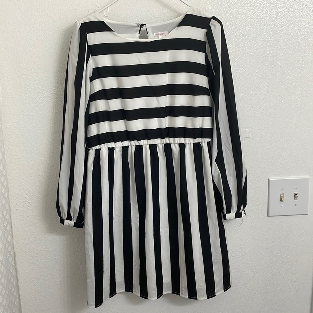 Black & White Striped Dress